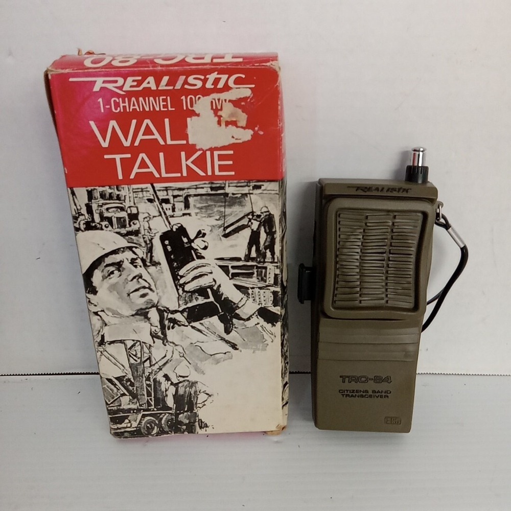 Vintage Realistic TRC-84 Channel 100mW Walkie Talkie Citizens Band CB